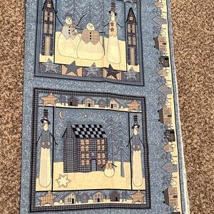 Winter Themed snowman fabric for quilt wall hanging